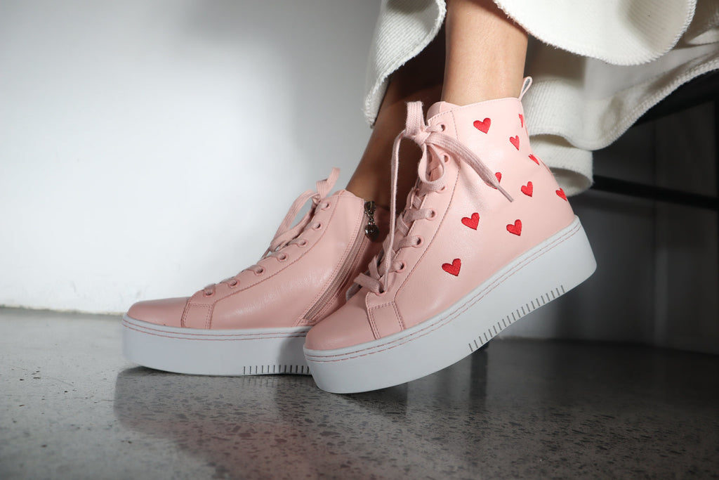 Queen of Hearts lace up boot