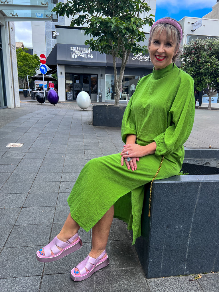 Aura Sweet Pink Metallic Sandals Footwear Minx