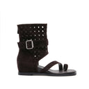 Boho Bootie - Suede wedge sandal