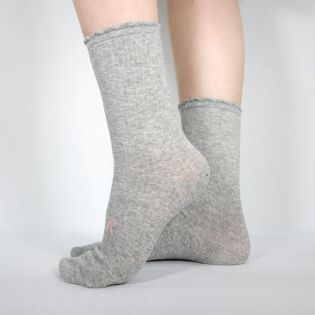 Bow Sock Grey Sockette Minx
