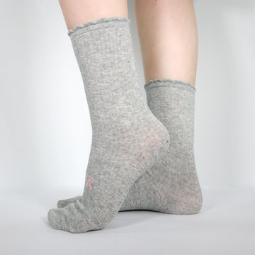 Bow Sock Grey Sockette Minx