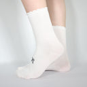Bow Sock White Sockette Minx