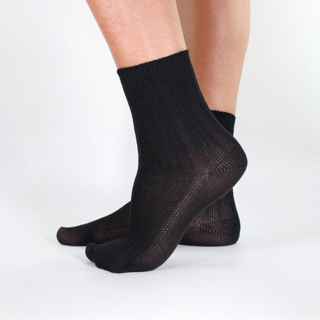 Cable Socks Black Sock Minx