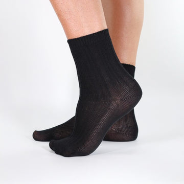 Cable Socks Black Sock Minx