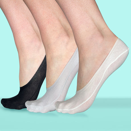 Cotton Sockette 3 Pack 1x Grey, 1x Black, 1x White Sockette Minx