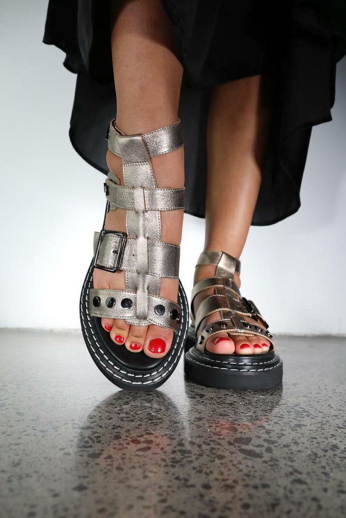 Cove White/ Silver Hardware / 36 Footwear Minx