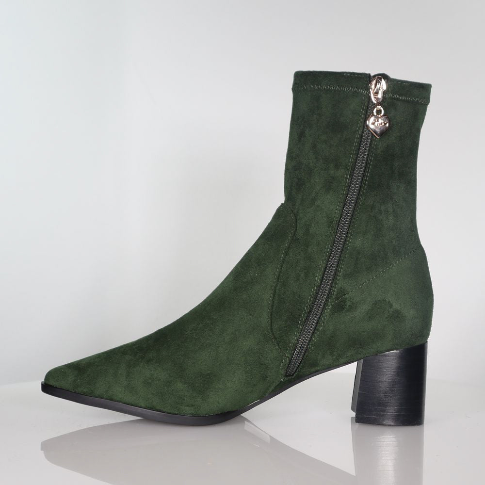 Crest Forest Green Suede Boot Footwear Minx