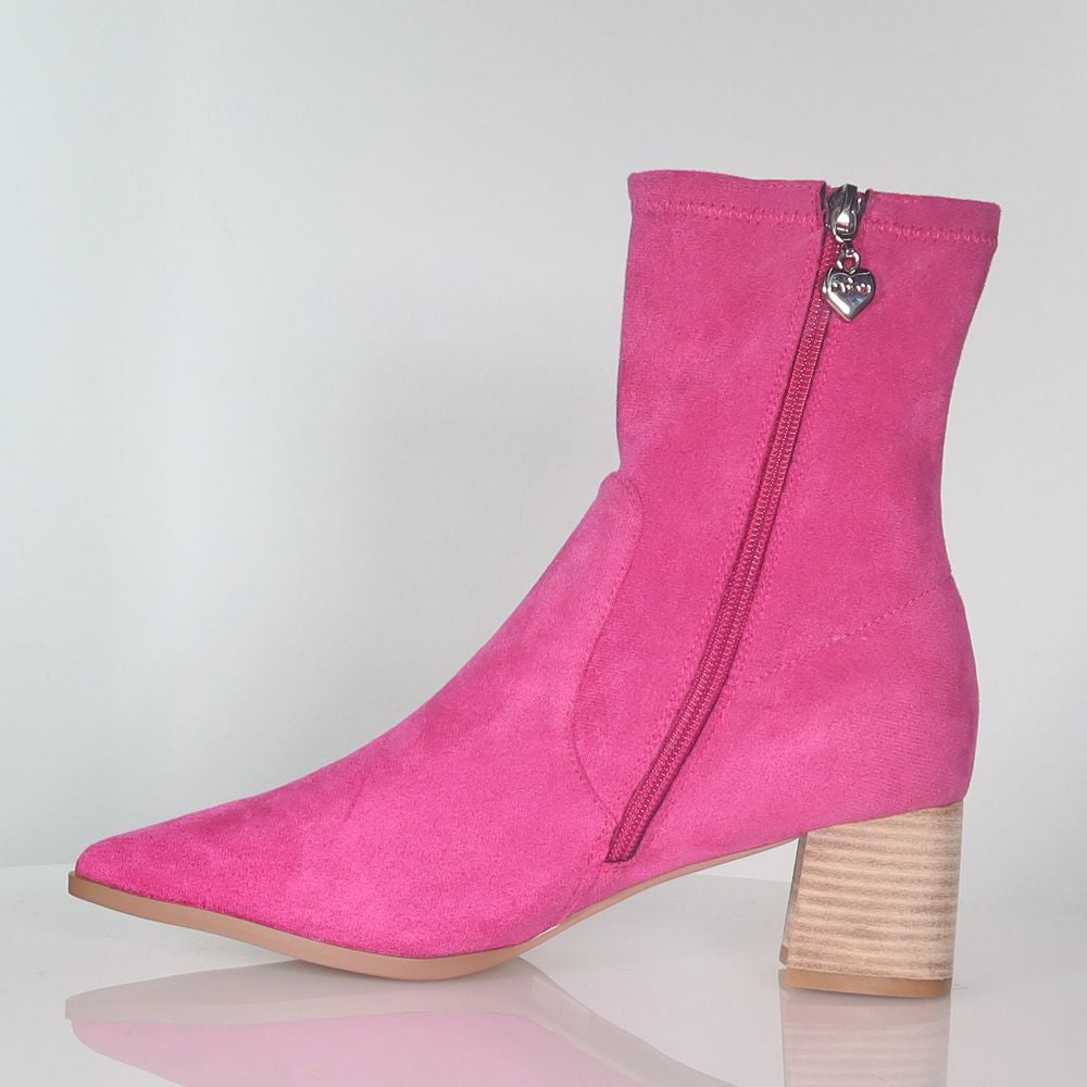 Crest Pink Suede Boot Footwear Minx