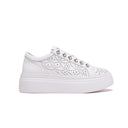 Crystix - Leather perforated sneaker