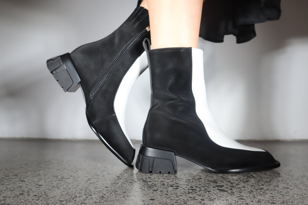 Elite Black/ White Boot Footwear Minx