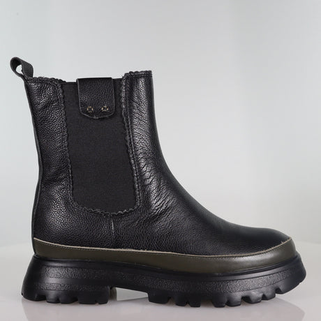 Elora Black Khaki Boot Footwear Minx