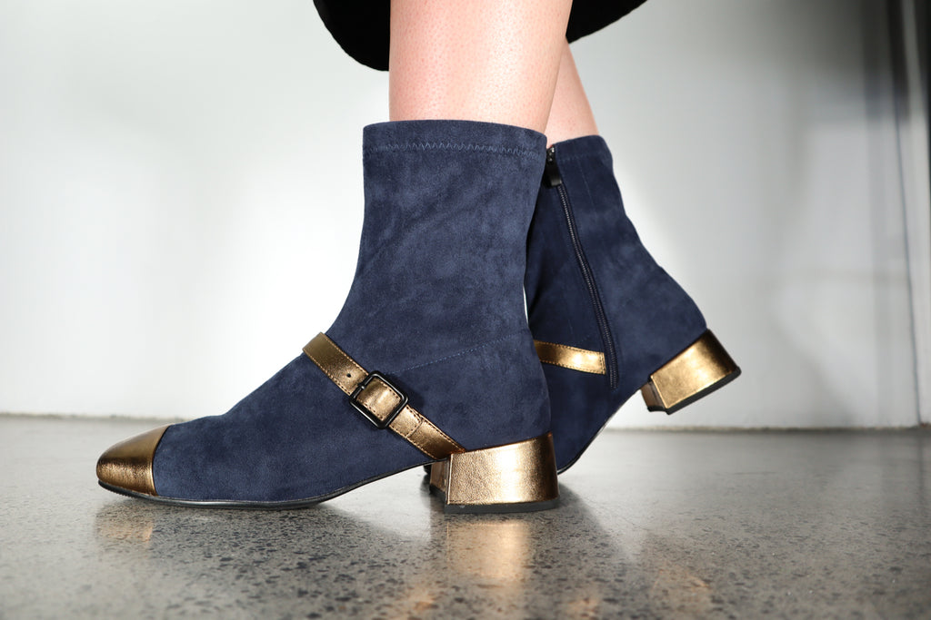37 SAMPLE - ELSA/NAVY & GOLD Default Title MINX Footwear | C.REED Clothing