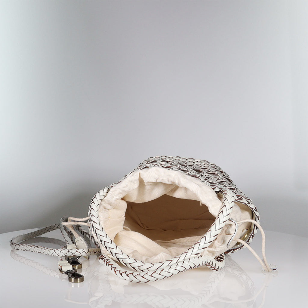 Emily In Paris Bucket Bag Ivory Weave Bags Minx