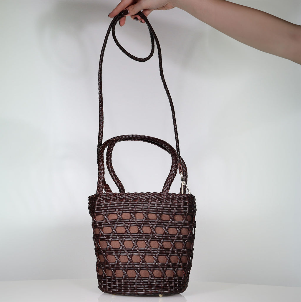 Emily In Paris Bucket Bag Ivory Weave Bags Minx