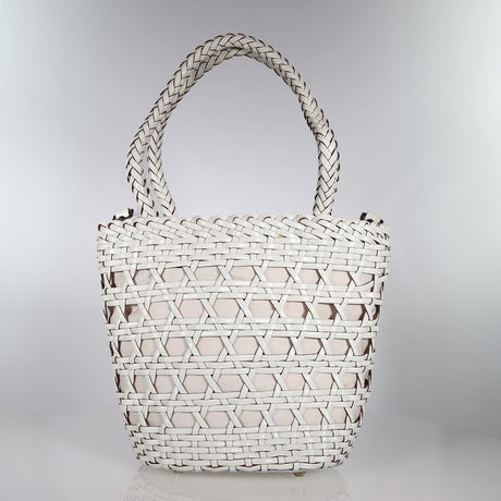 Emily In Paris Bucket Bag Ivory Weave Bags Minx