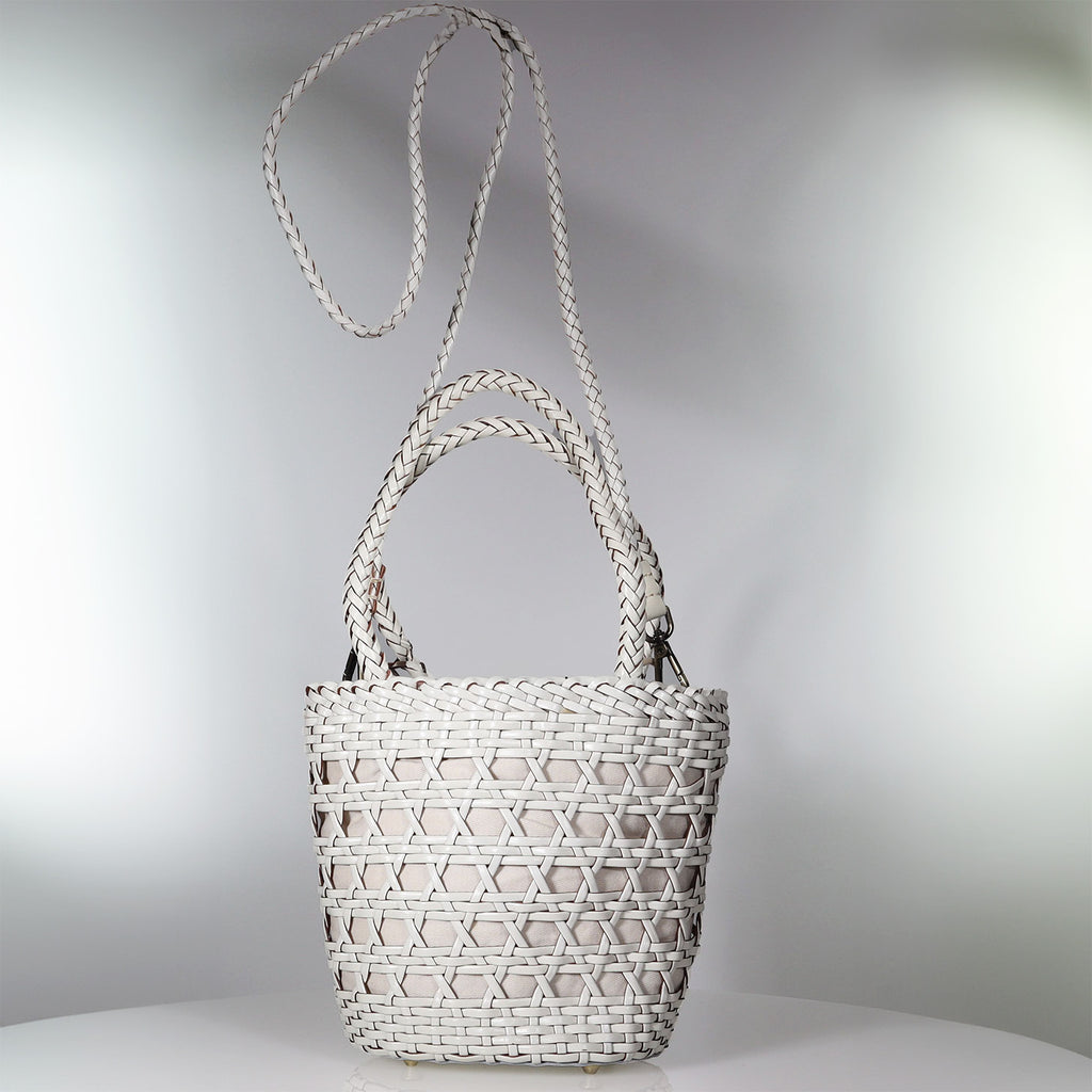 Emily In Paris Bucket Bag Ivory Weave Bags Minx