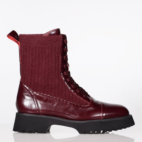 37 SAMPLE - GATHERER/ROSEWOOD LEATHER KNIT COMBO Default Title MINX Footwear | C.REED Clothing