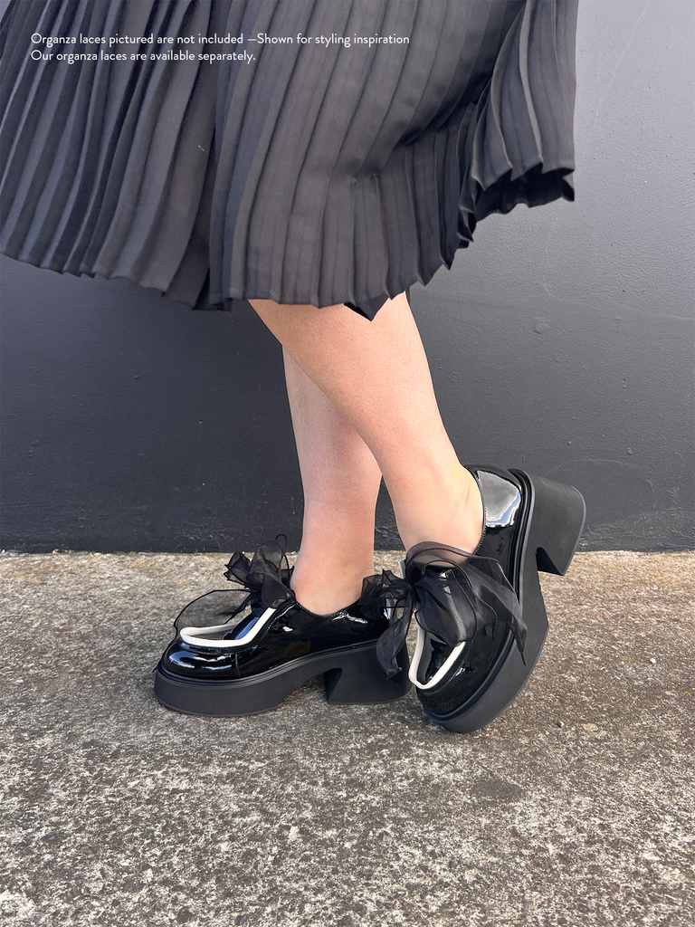 Georgie Black/ White Shoe Footwear Minx