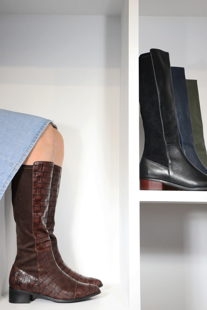 Gemma - LAST PAIRS Cafe Check / 36 Footwear Minx