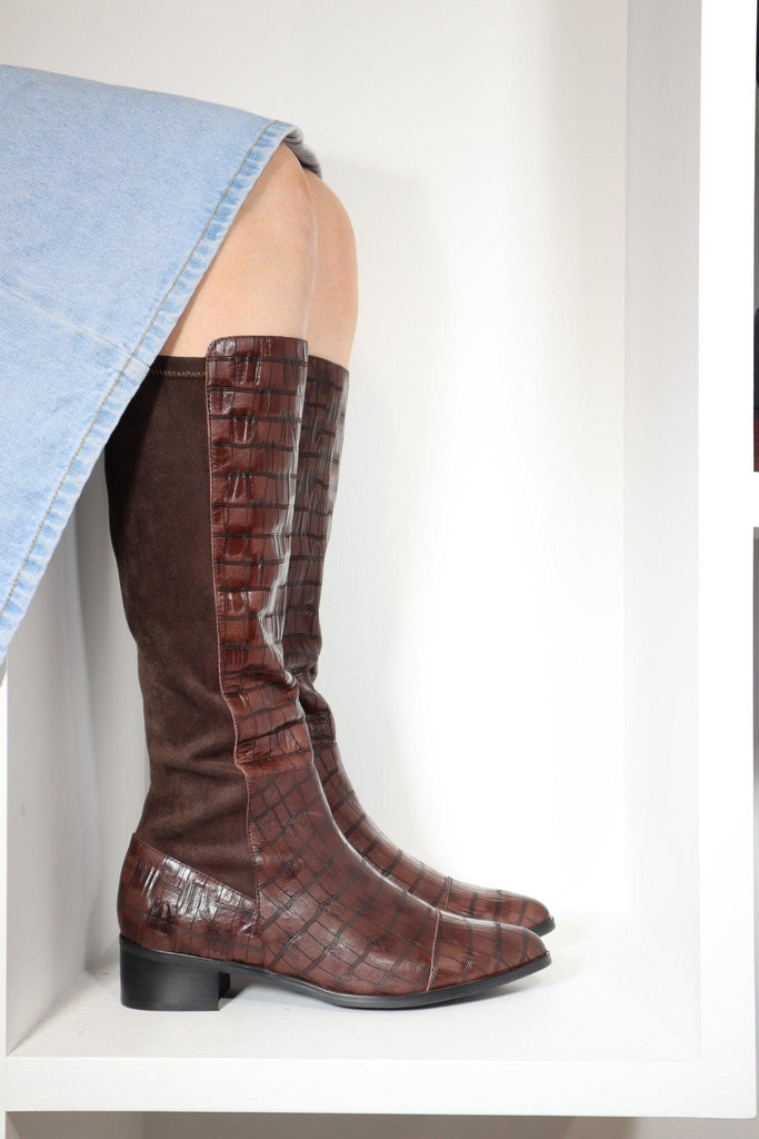 Gemma - LAST PAIRS Cafe Check / 36 Footwear Minx