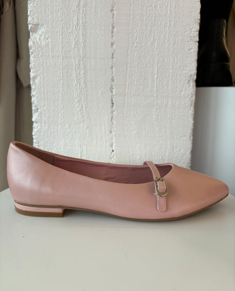 37 SAMPLE - ONE OFF/POINTED FLATS PEARL PINK Default Title MINX Footwear | C.REED Clothing