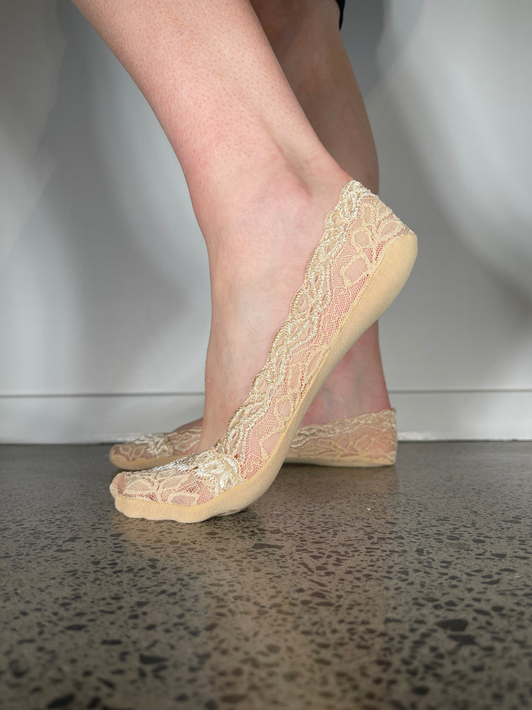 Lace Sockette 3 Pack S/M / Black White Nude Socks MINX Accessories