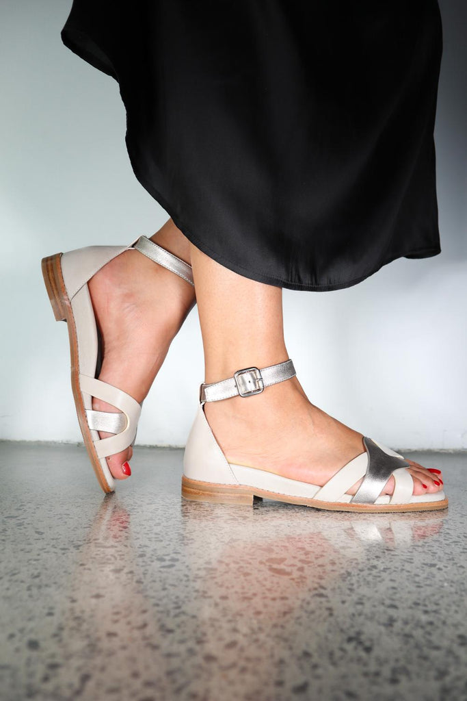 Libra Almond/ Soft Gold Sandal Footwear Minx