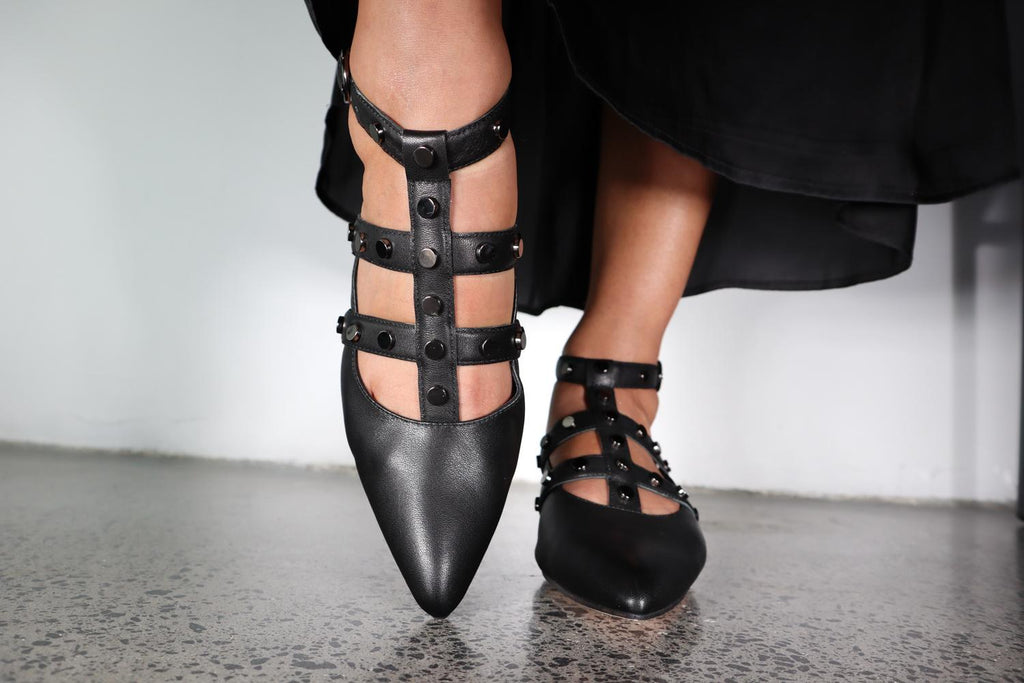 Macey Nude/ Silver Studs / 36 Footwear Minx