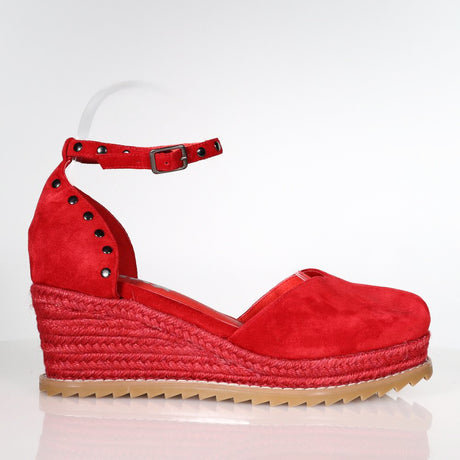 37 SAMPLE - MARY-LOU/DARK RED SUEDE COMBO Default Title MINX Footwear | C.REED Clothing