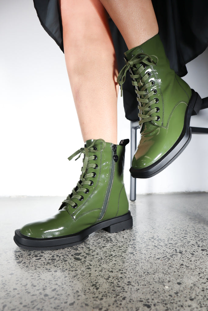Millie  Green Boot Footwear Minx