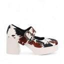Minnie - Leather Mary Jane Platform Heel