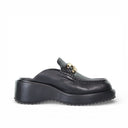Orbit - Leather Platform Loafer Mule