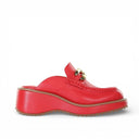 Orbit - Leather Platform Loafer Mule