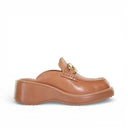 Orbit - Leather Platform Loafer Mule