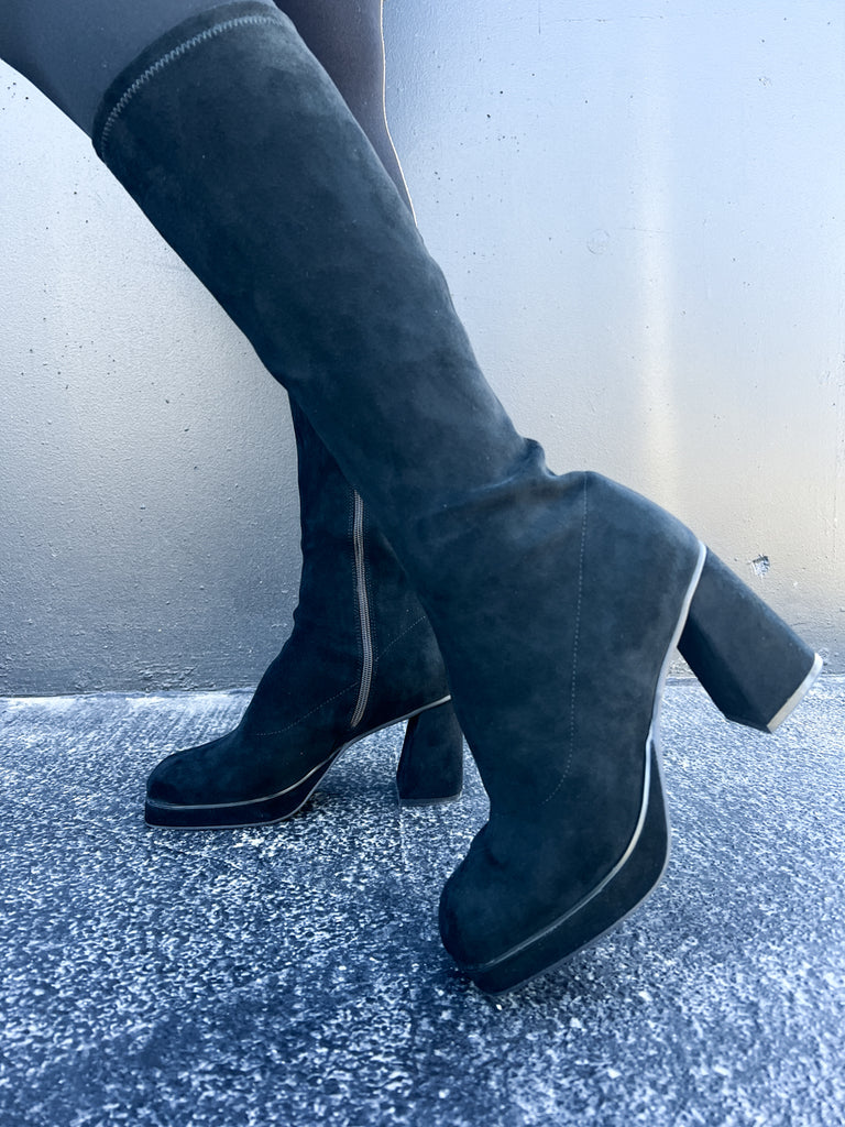 Christina Black Micro Stretch Suede / 36 Footwear Minx