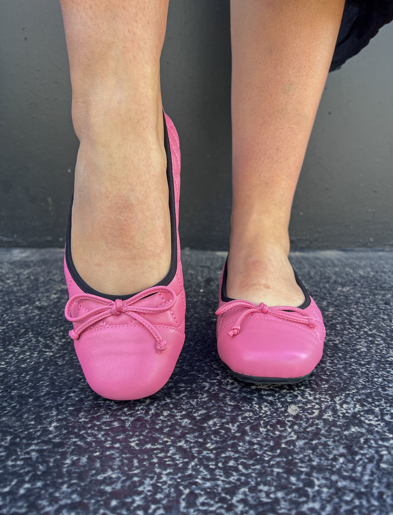 Claire Red Patent, Red Quilted / 36 Footwear Minx