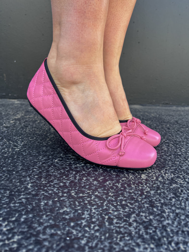 Claire Red Patent, Red Quilted / 36 Footwear Minx