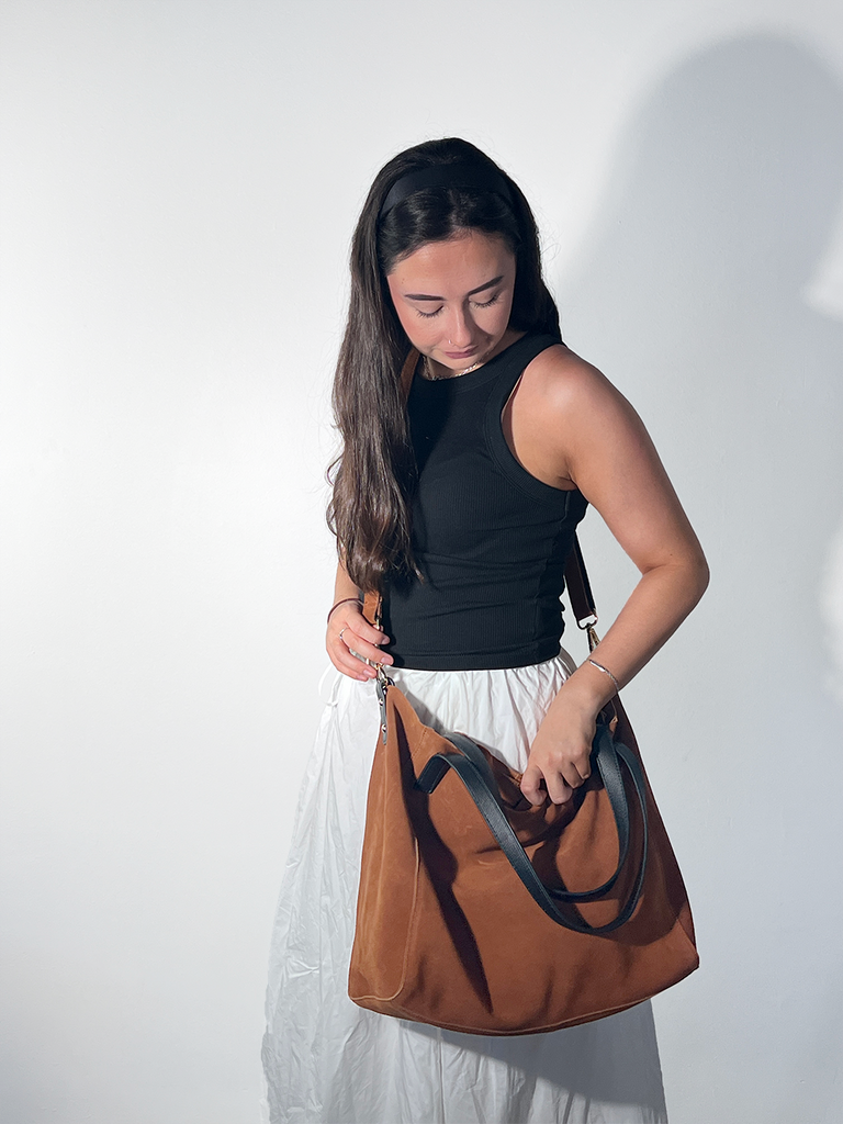 Minx Tote Rust Suede Footwear Minx