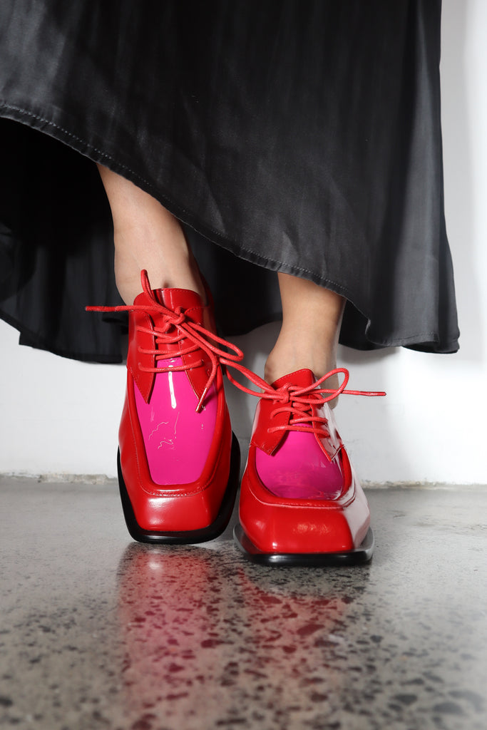 Randy Red Hot Pink Oxford Shoe Footwear Minx