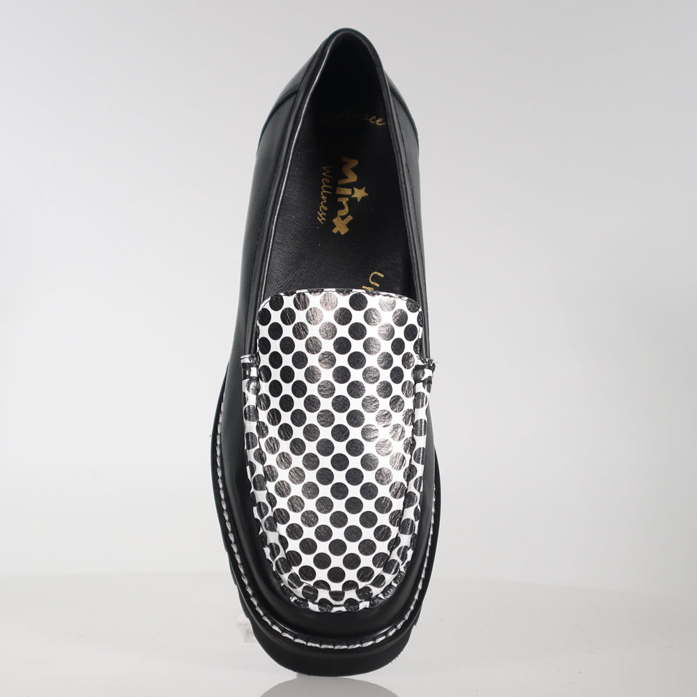 Sol White Black Spot Shoe Footwear Minx