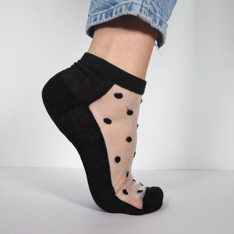 Spot Sock LONG (3pk) 1 x Black, 1 x White, 1x Grey Sockette Minx