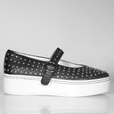Stanley Stud Black/ White Sole / 36 Footwear Minx