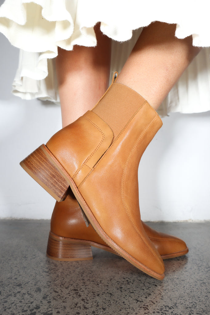 Strider Tan Boot Footwear Minx