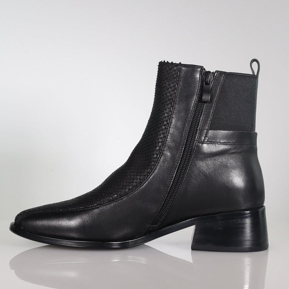 Strider Black Emboss Boots Footwear Minx