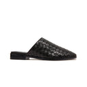 Tia - Woven Leather Slip On Mule