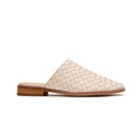 Tia - Woven Leather Slip On Mule
