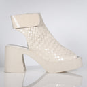 Trixie - Leather Peep Toe Platform Heel