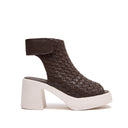 Trixie - Leather Peep Toe Platform Heel