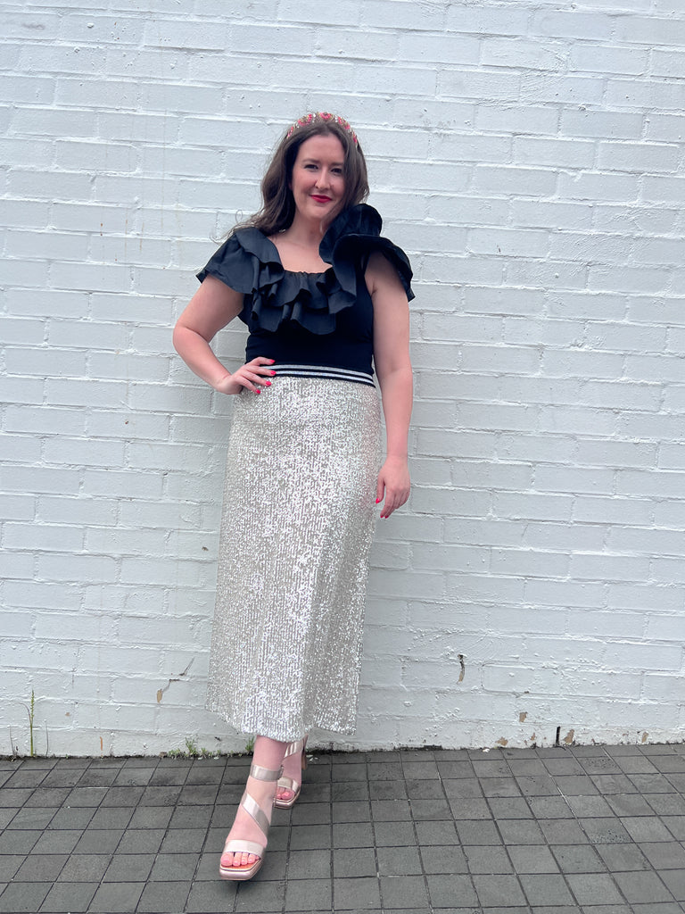 Vera Black Oil Linear Emboss / 36 Footwear Minx