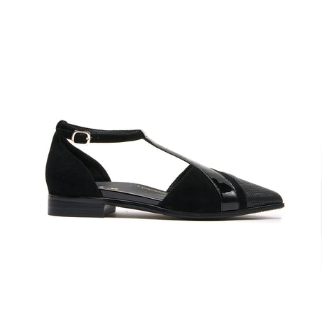 Yuppy Black Leather supportive leather shoes